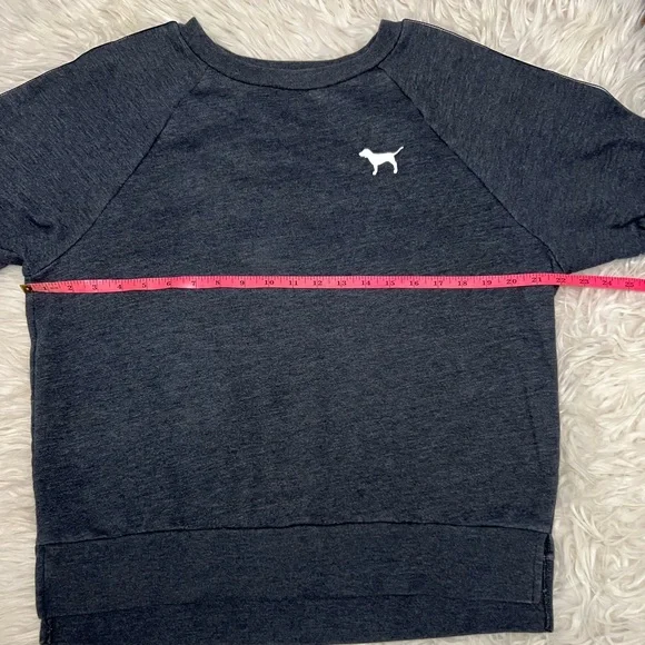 Victoria’ Secret PINK Grey Crew Neck Pullover Sweatshirt Rainbow Graphic Size S - Picture 4 of 5